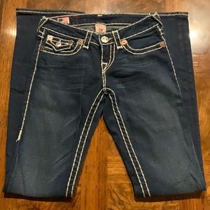 NWOT True Religion White Stitching Jeans❤️